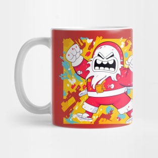 Pop Art Santa: A Colorful and Cheerful Christmas Illustration Mug